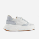 Tenis con plataforma vega de cuero para mujer - Gris