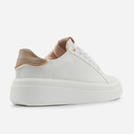 Tenis con plataforma sabrina de cuero para mujer - Hueso