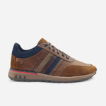 Tenis Sneakers dominic de cuero carnaza para hombre - Miel