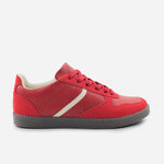 Tenis Sneakers kensy de cuero para mujer - Rojo