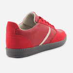 Tenis Sneakers kensy de cuero para mujer - Rojo