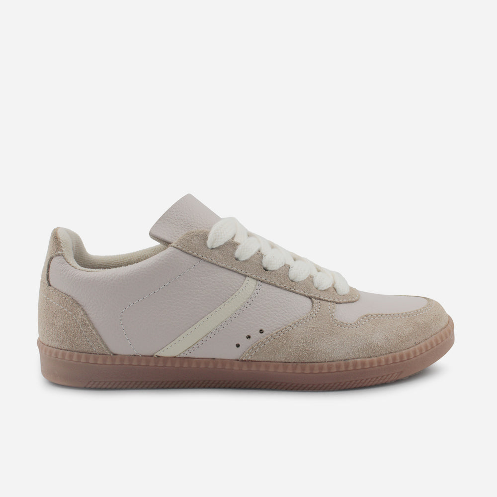 Tenis Sneakers kensy de cuero carnaza para mujer - Rosado