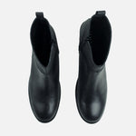 Botin tacon katina de cuero para mujer - Negro