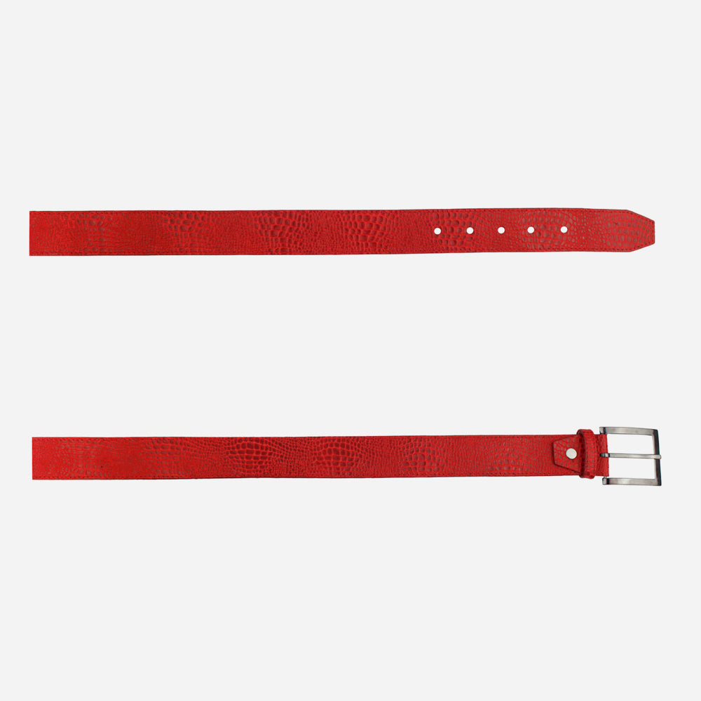 Correa ivana de cuero para mujer - Rojo