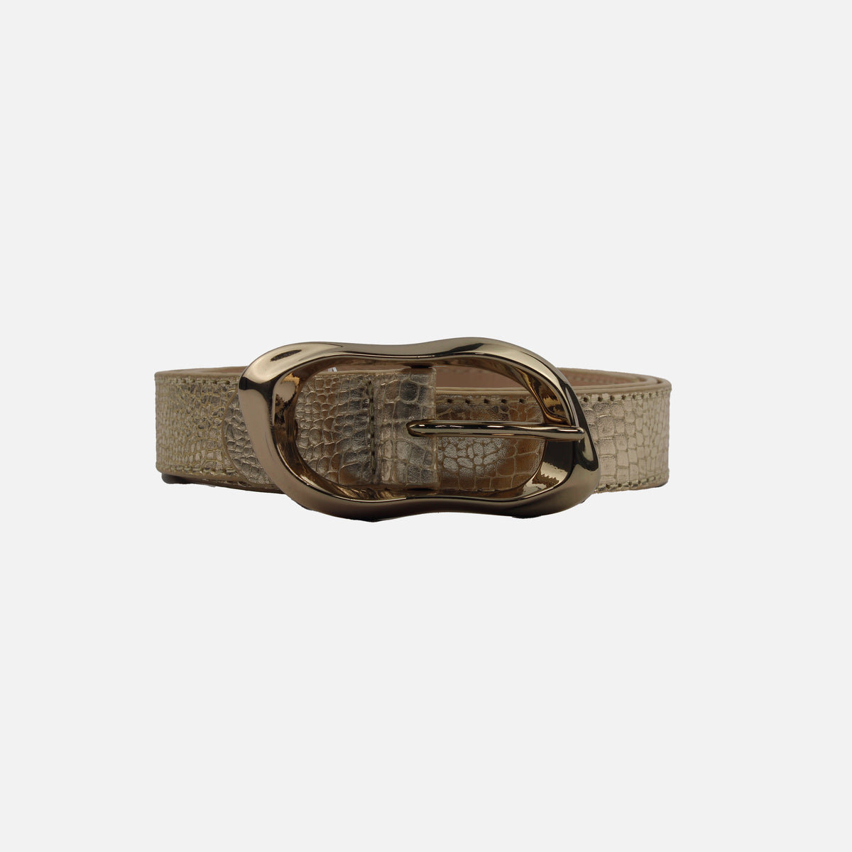 Correa emilia de cuero para mujer - Oro