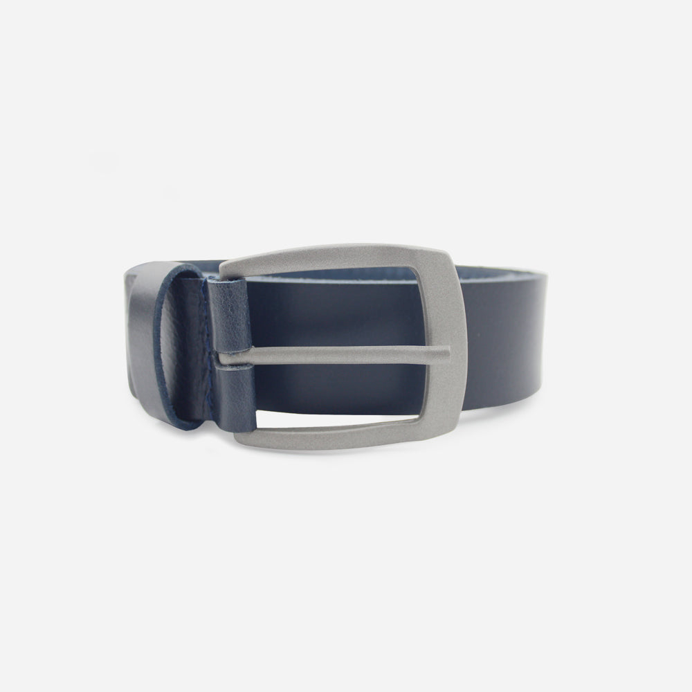 Correa marco de cuero para hombre - Azul