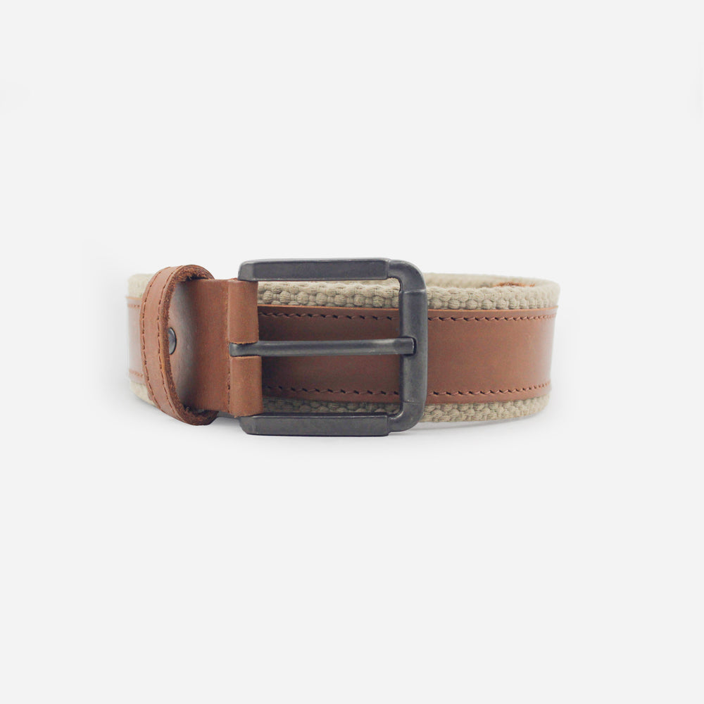 Correa adrían de cuero para hombre - Miel