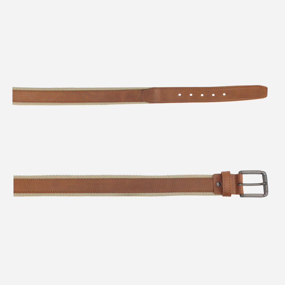 Correa adrían de cuero para hombre - Miel