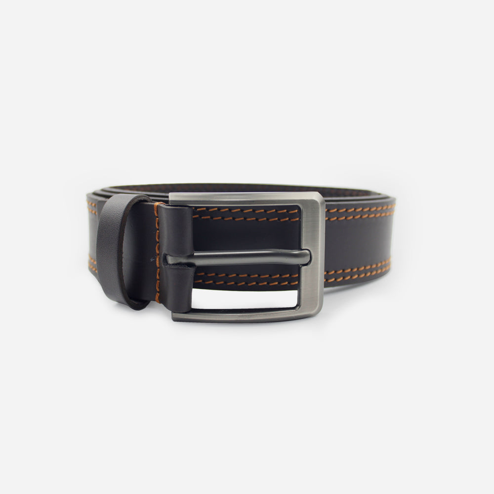 Correa joel de cuero para hombre - Café