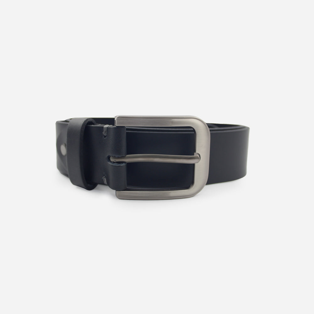 Correa stan de cuero para hombre - Negro