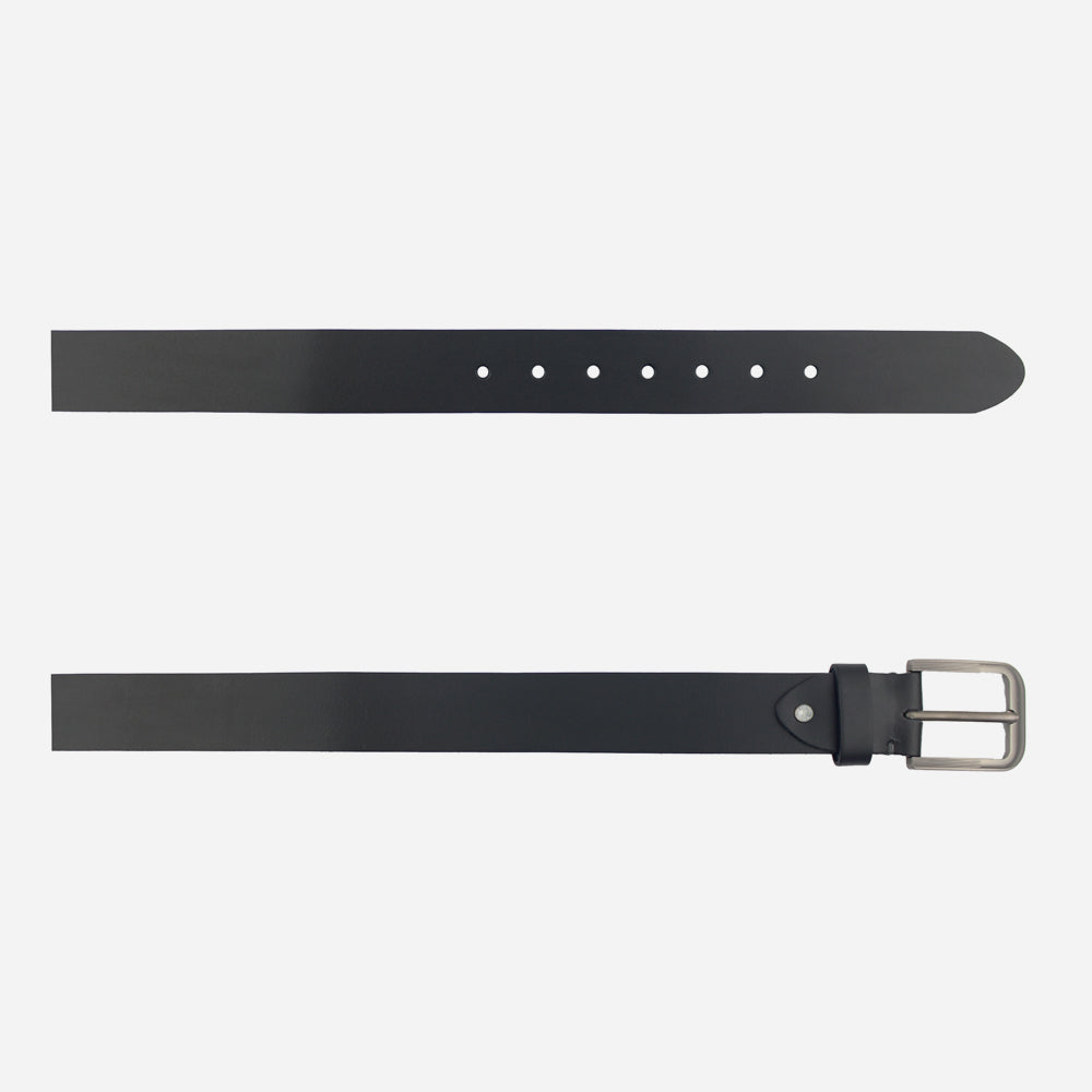 Correa stan de cuero para hombre - Negro