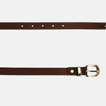 Correa delphine de cuero para mujer - Miel