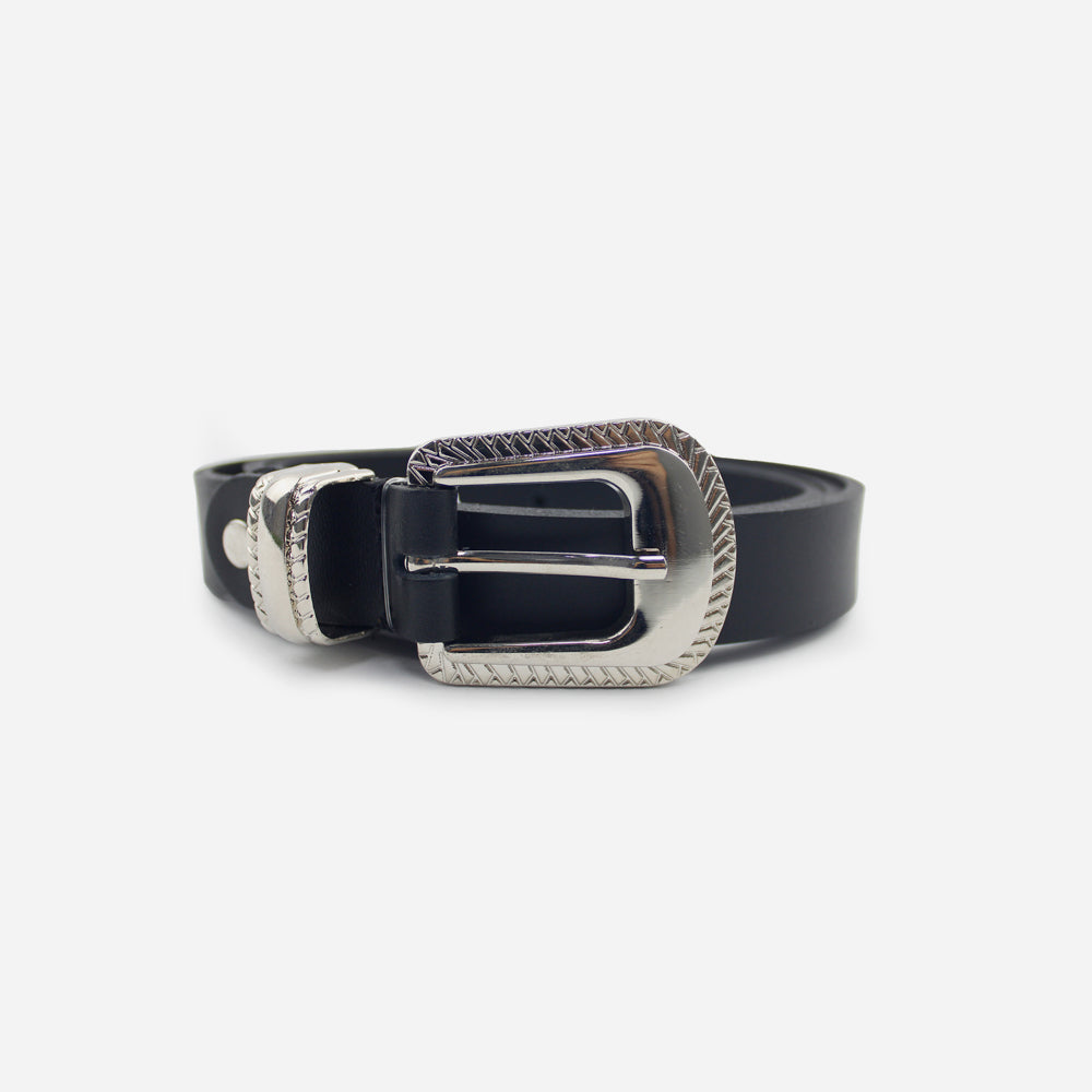 Correa florence de cuero para mujer - Negro