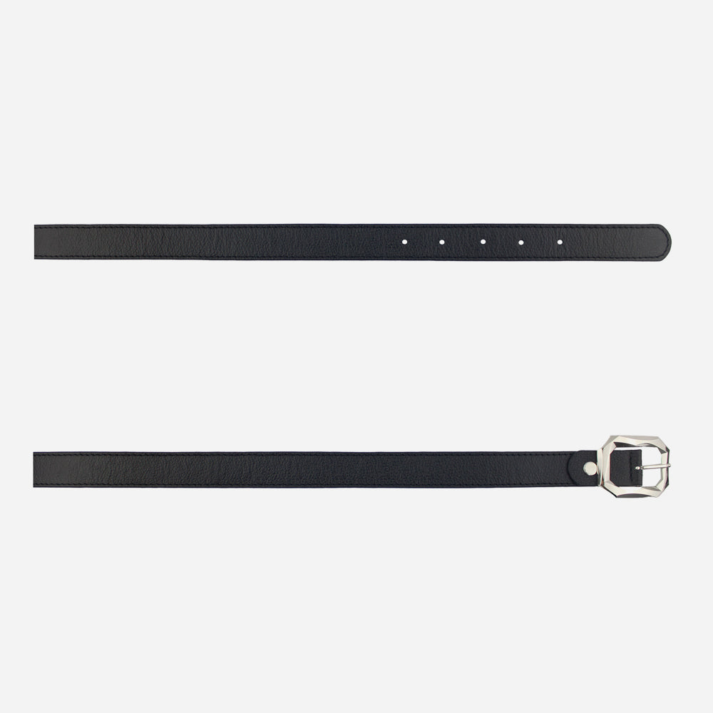 Correa lili de cuero para mujer - Negro