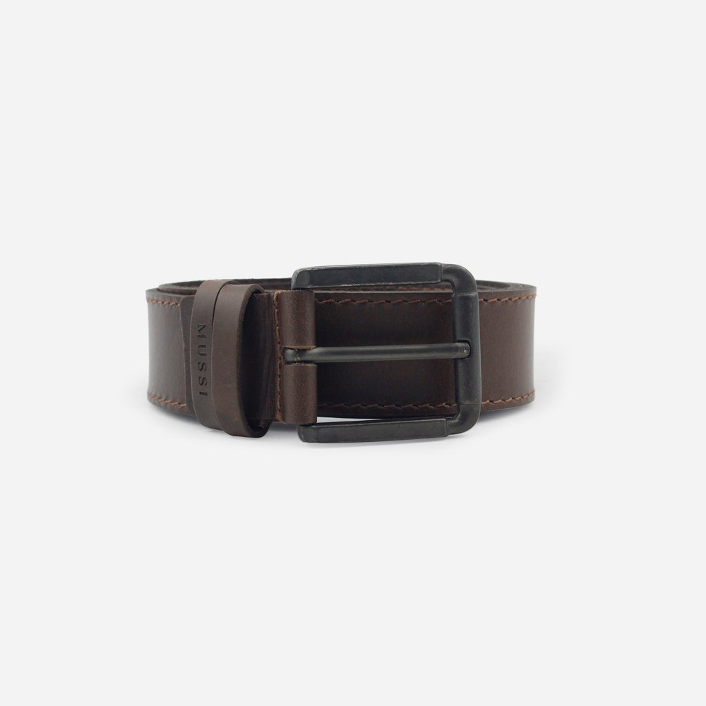 Correa owen de cuero para hombre - Café