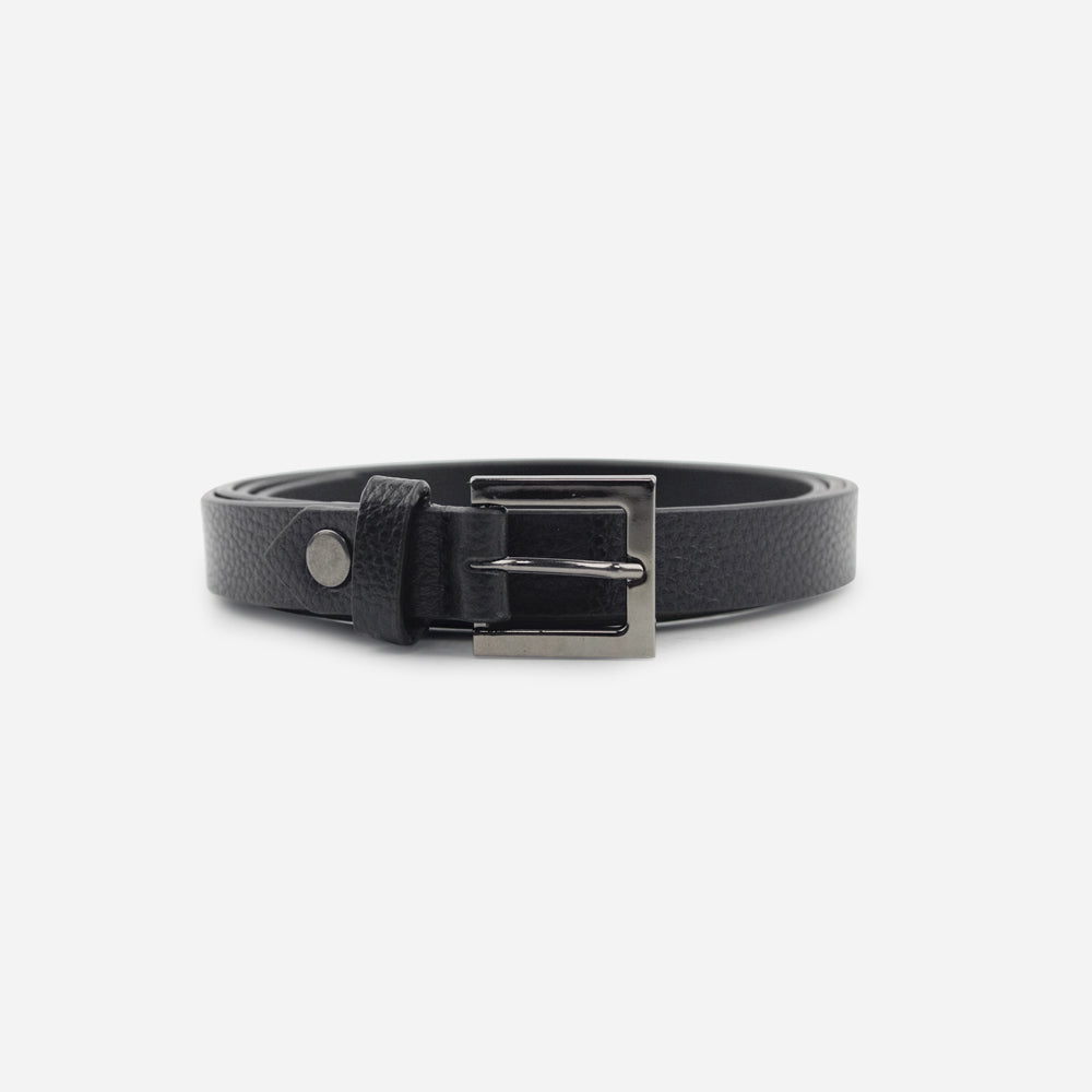 Correa perla de cuero para mujer - Negro