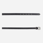 Correa perla de cuero para mujer - Negro