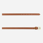 Correa perla de cuero para mujer - Miel