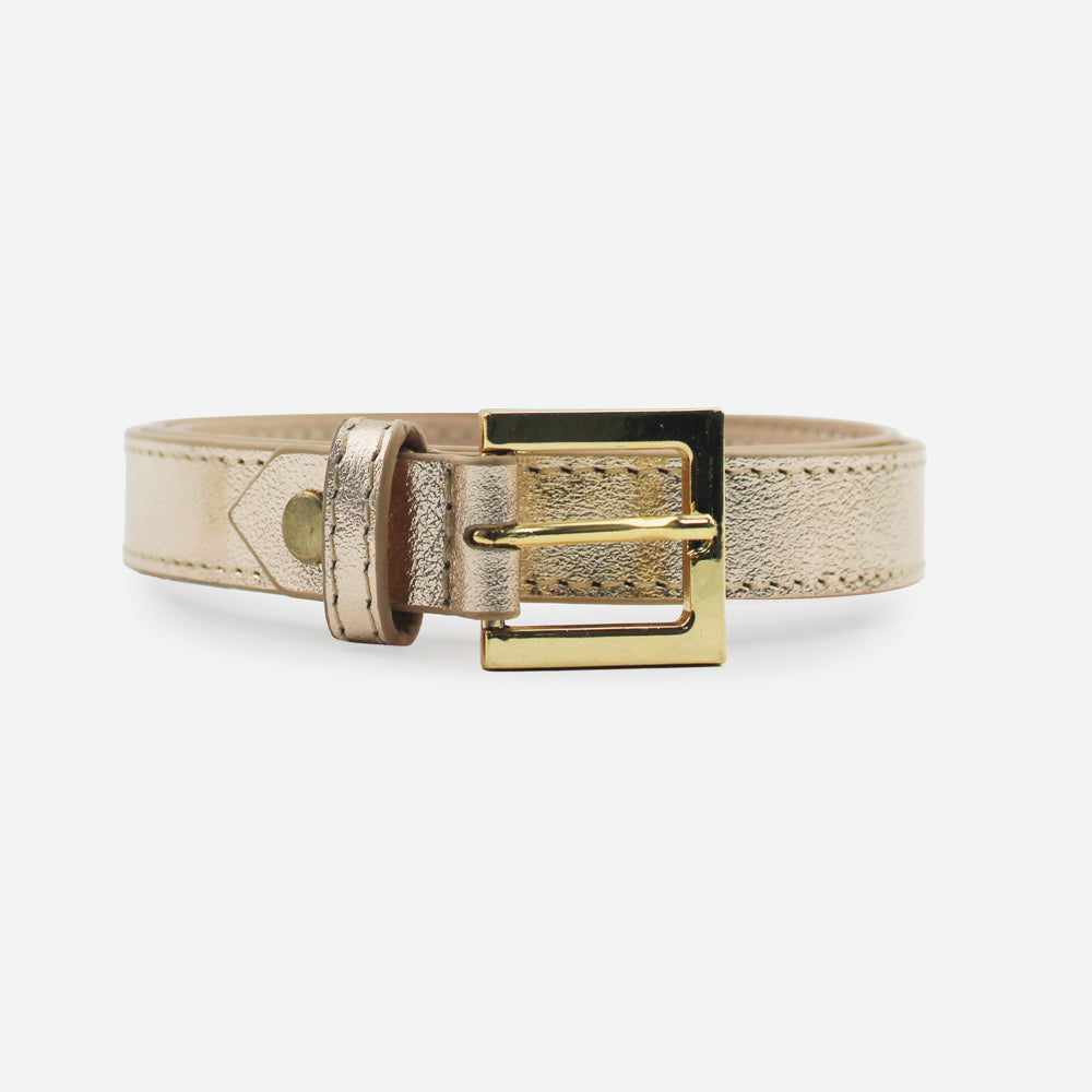 Correa perla de cuero para mujer - Oro