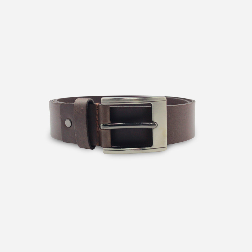 Correa hugo de cuero para hombre - Café