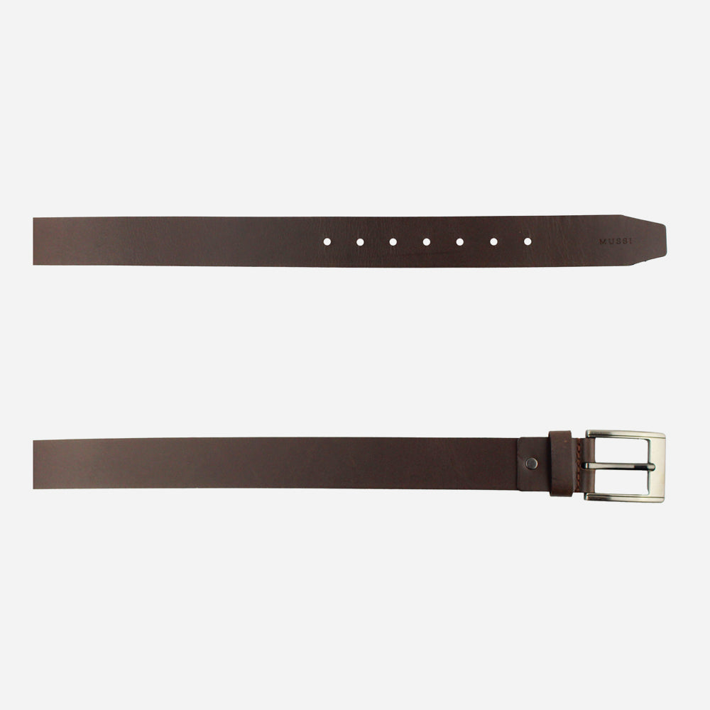 Correa hugo de cuero para hombre - Café