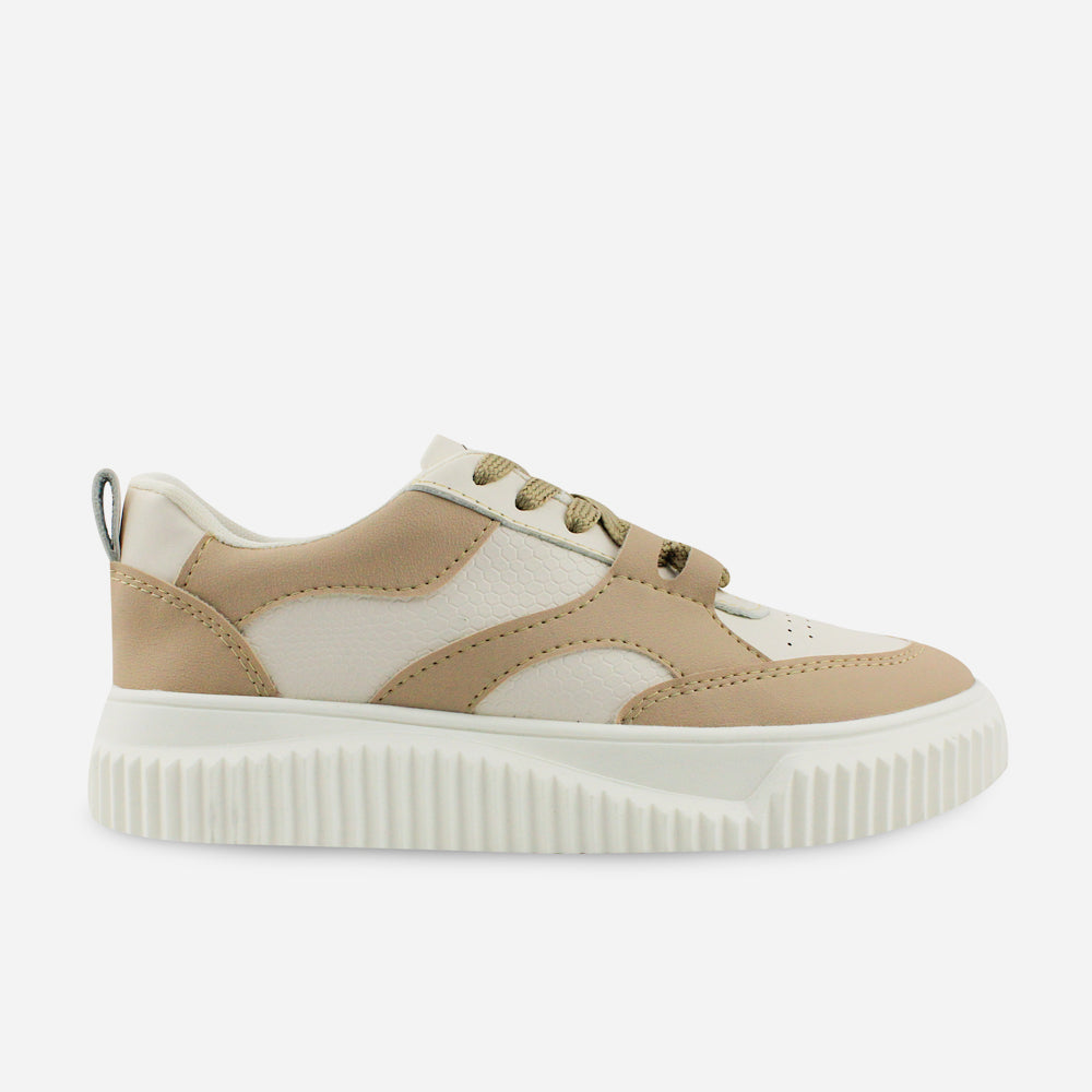Tenis con plataforma stella de sintético para mujer - Almendra