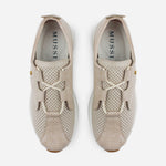 Tenis Sneakers hortensia  de cuero para mujer - Taupe