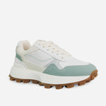 Tenis con plataforma shera de textil para mujer - Verde