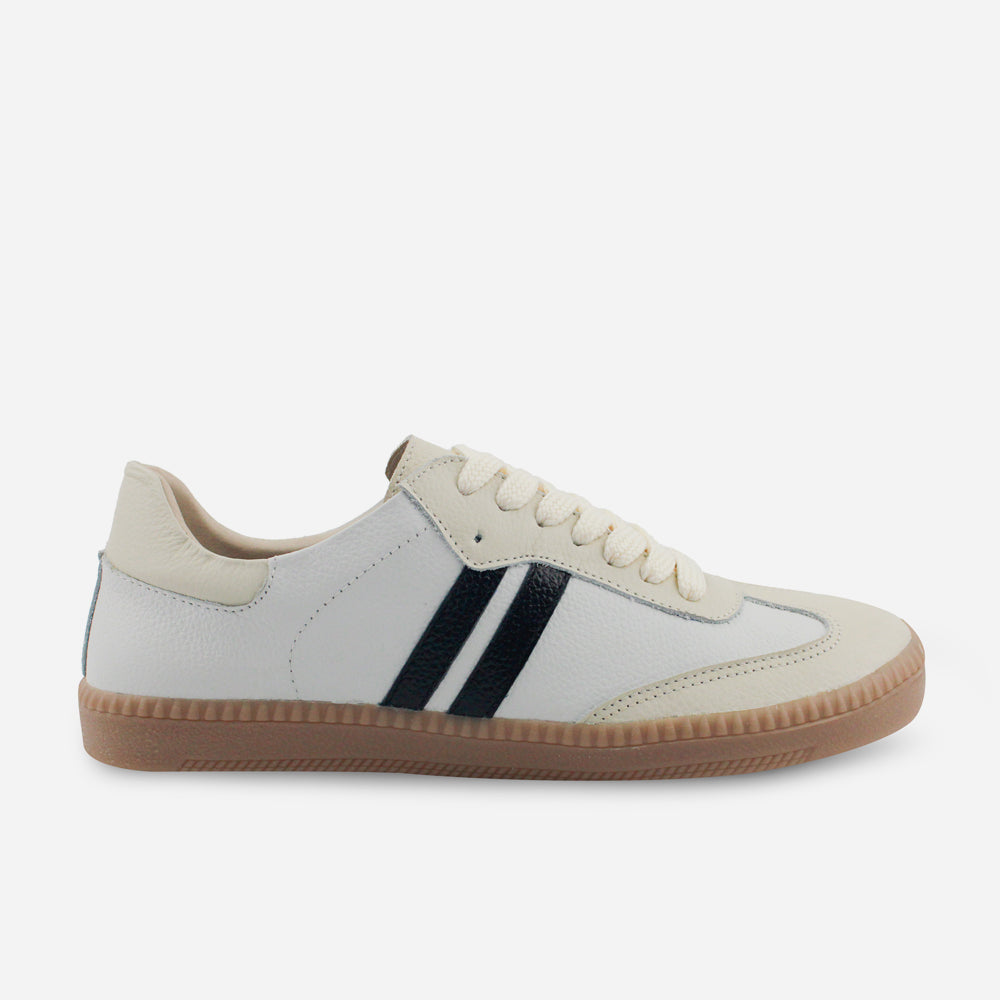 Tenis Sneakers lila  de cuero para mujer - Hueso