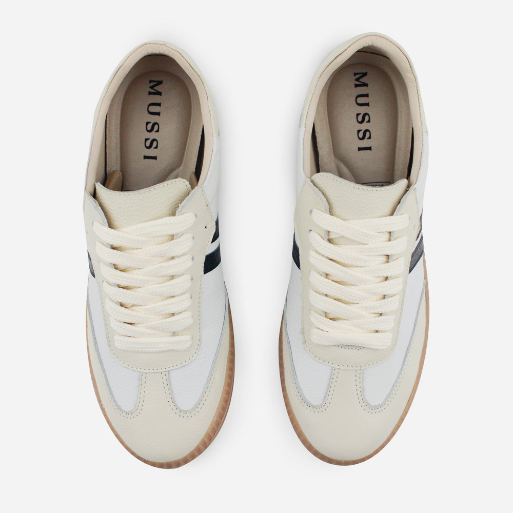 Tenis Sneakers lila  de cuero para mujer - Hueso