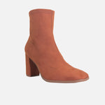 Bota tacon aurae de textil para mujer - Miel