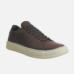 Tenis alessandro de cuero para hombre - Café