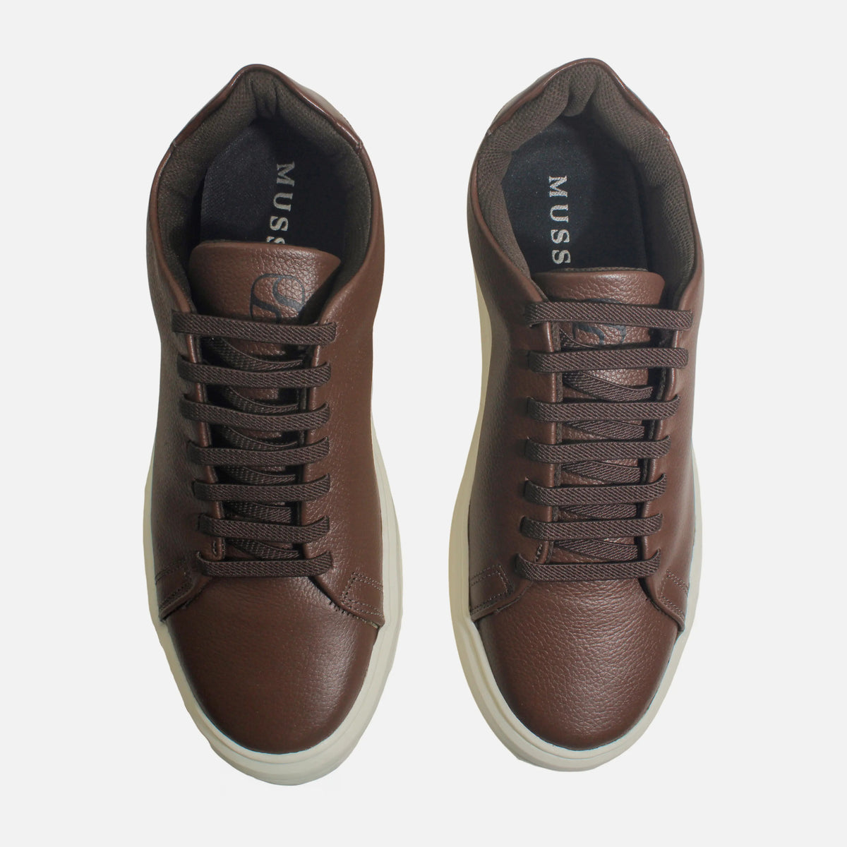 Tenis alessandro de cuero para hombre - Café