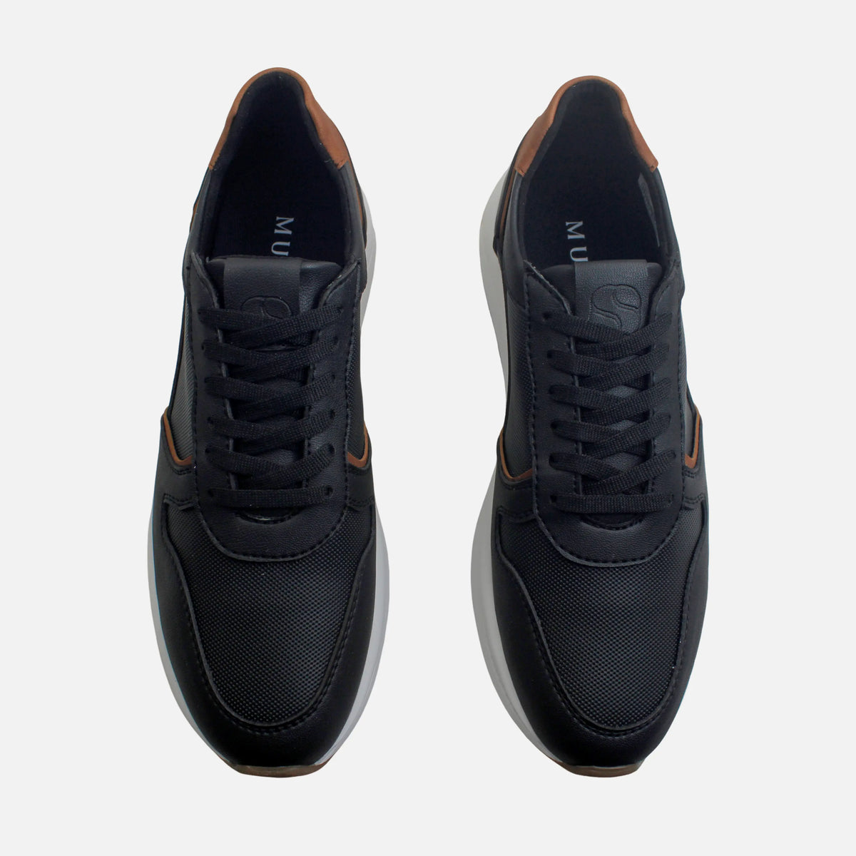 Tenis con plataforma hector de sintético para hombre - Negro