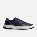 Tenis ivar de cuero para hombre - Negro