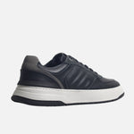 Tenis ivar de cuero para hombre - Negro
