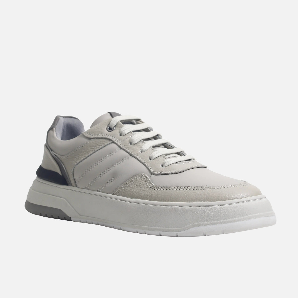 Tenis ivar de cuero para hombre - Gris