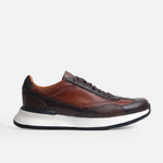 Tenis hadriel de cuero para hombre - Café