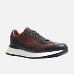 Tenis hadriel de cuero para hombre - Café