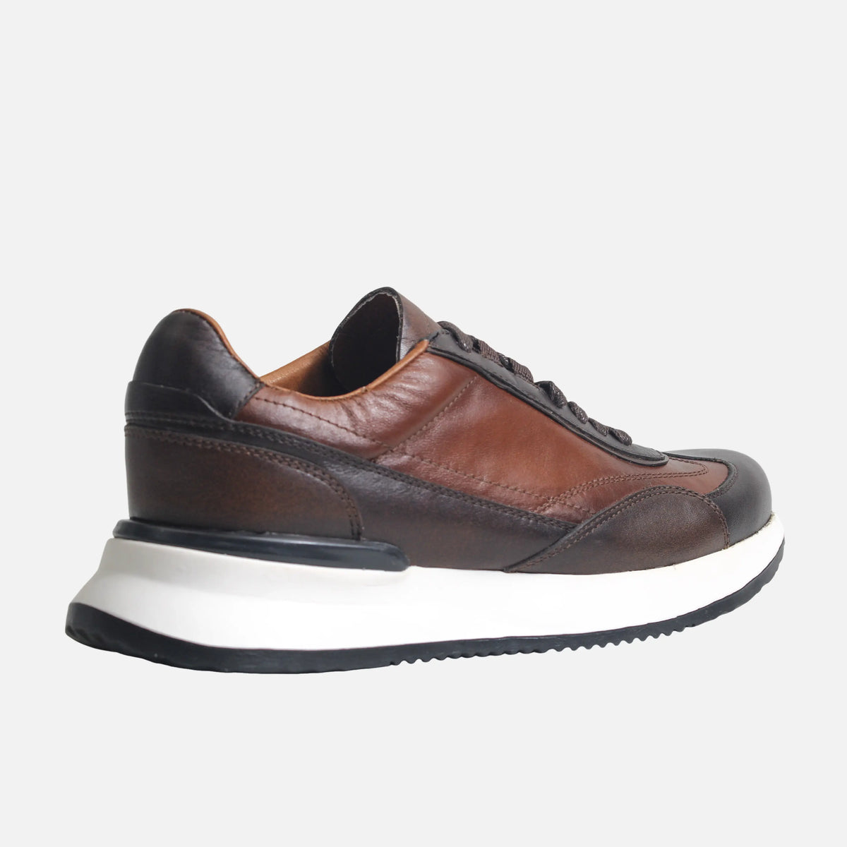 Tenis hadriel de cuero para hombre - Café