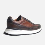 Tenis hadriel de cuero para hombre - Café