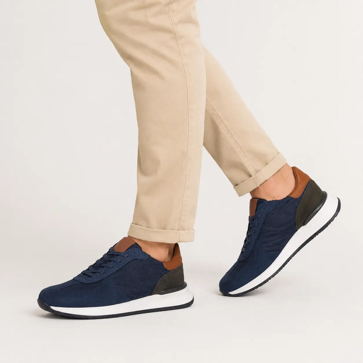 Tenis lucan de cuero para hombre - Azul