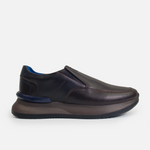 Mocasin plataforma joel de cuero para hombre - Café
