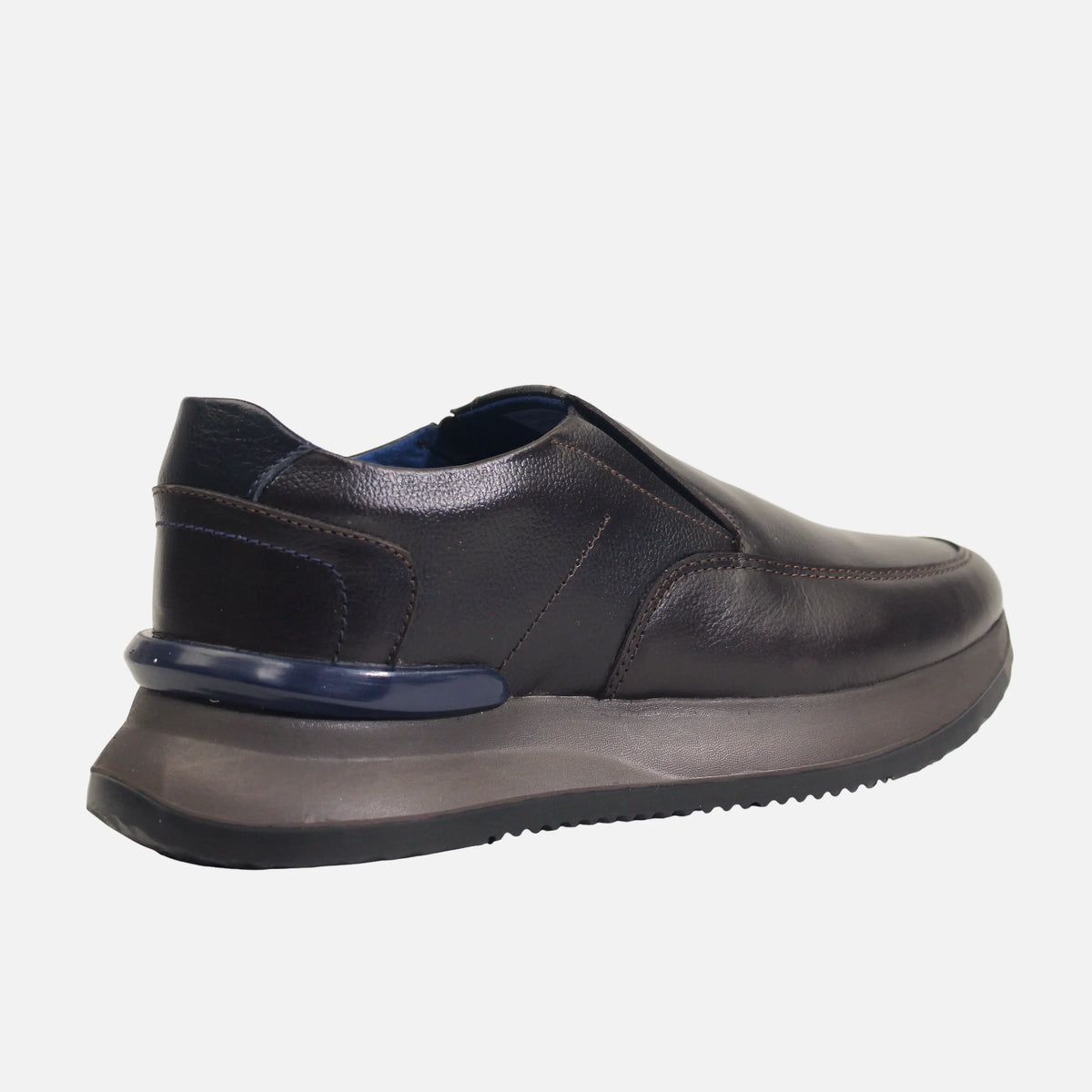 Mocasin plataforma joel de cuero para hombre - Café