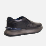Mocasin plataforma joel de cuero para hombre - Café