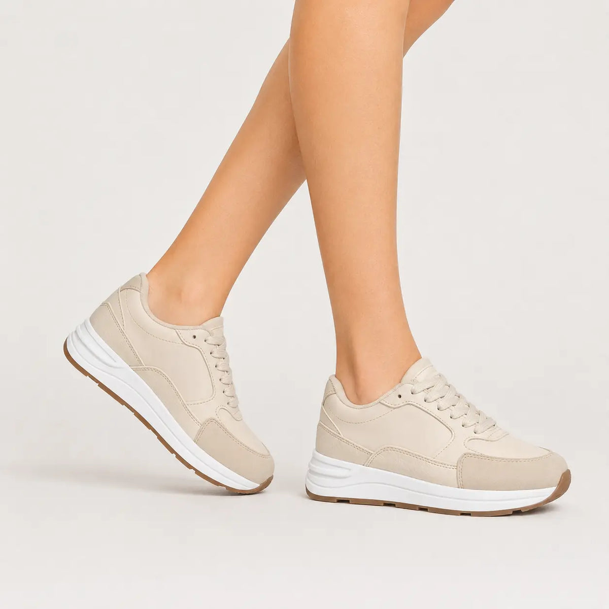 Tenis merlina de sintético para mujer - Beige