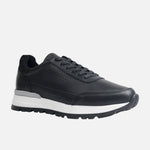 Tenis leo de cuero para hombre - Negro