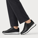 Tenis leo de cuero para hombre - Negro