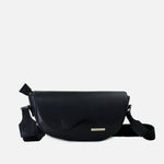 Bolso manos libres azucena    de cuero para mujer - Negro