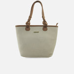 Cartera serena de sintético para mujer - Hueso